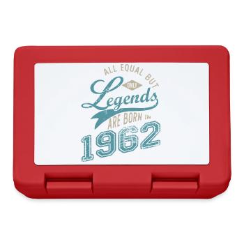 LEGEND ARE BORN IN 1962 Geburtstagsgeschenk 60 Jahre - Brotdose - Rot - Vorne
