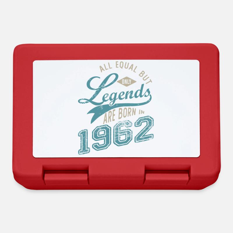 LEGEND ARE BORN IN 1962 birthday gift 60 years - Lunchbox - red