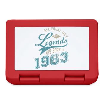 LEGEND ARE BORN IN 1963 birthday gift 59 years - Lunchbox - red - Front