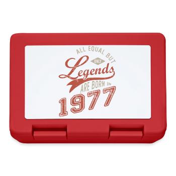LEGEND ARE BORN IN 1977 Geburtstagsgeschenk 44 Jahre - Brotdose - Rot - Vorne