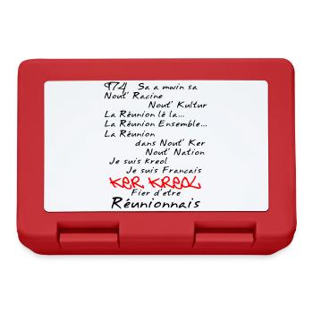 La Réunion Fier D'Être Réunionnais T-Shirt Homme - Boîte à goûter - rouge - Devant