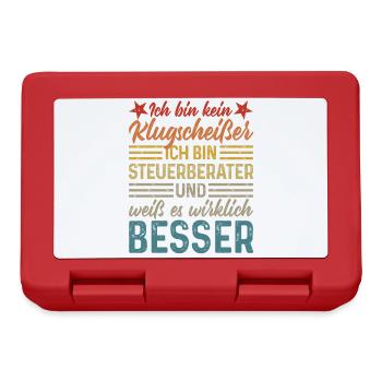 kein Klugscheißer lustige Sprüche Steuerberater - Brotdose - Rot - Vorne