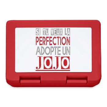 Si tu veux la perfection adopte jojo Drôle Georges - Boîte à goûter - rouge - Devant