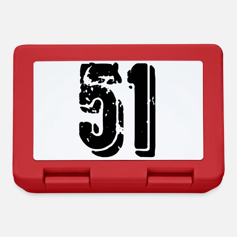 51 number jersey - Lunchbox - red