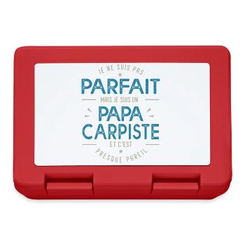 un papa carpiste cadeau pêche pêcheur humour - Boîte à goûter - rouge - Devant