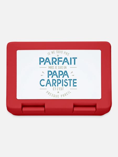 un papa carpiste cadeau pêche pêcheur humour - Boîte à goûter - rouge