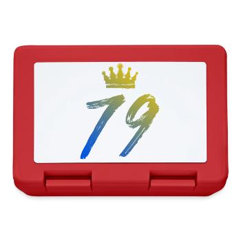 79 Zahl Krone - Brotdose - Rot - Vorne