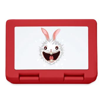 Tête de Lapin Blanc - Boîte à goûter - rouge - Devant