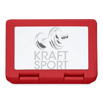 fitness kraftsport gym Training Strongman Hanteln - Brotdose - Rot - Vorne