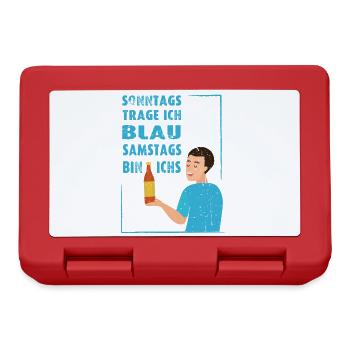sonntags trage ich blau - very funny - Brotdose - Rot - Vorne