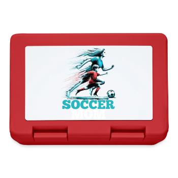 Soccer Mom Fußball Geschenk - Brotdose - Rot - Vorne