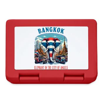 Bangkok Thailand elephant flag city - Lunchbox - red - Front