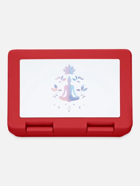 Meditation & Balance – Calm Lotus Illustration - Lunchbox - red
