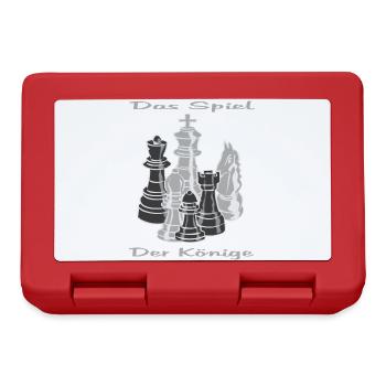 Schach figuren - Brotdose - Rot - Vorne
