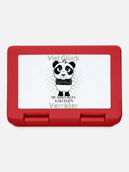 Viel Glück mit den neuen Kollegen Veräter Panda - Brotdose - Rot