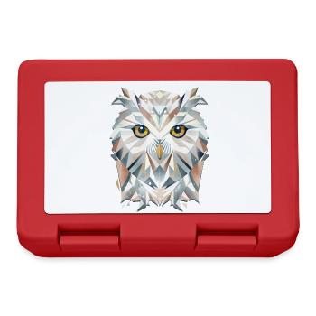 Harfang des neiges majestueux - Élégance géométrique - Boîte à goûter - rouge - Devant