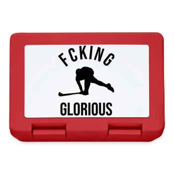 Field Hockey Player Gift - Lunchbox - red - Front