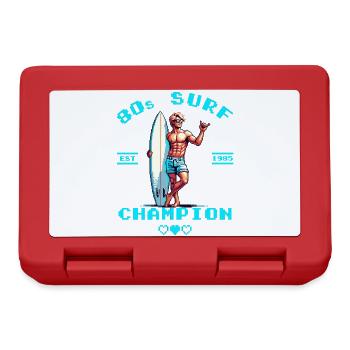 Retro Pixel 80th Surf Champion - Brotdose - Rot - Vorne