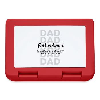 Fatherhood – Tiny Rebel, Big Feelings Dad Design - Brotdose - Rot - Vorne