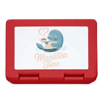 Manatee Marine Animal Ocean Loves Tea - Lunchbox - red - Front