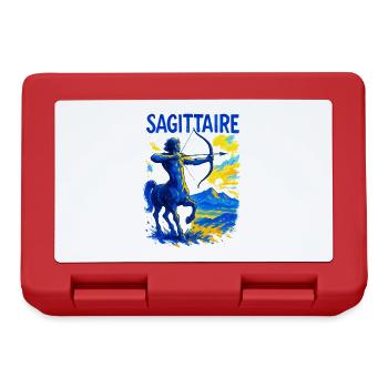 Sagittarius Star Sign - Astrology - Lunchbox - red - Front