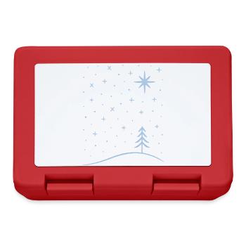 polar tree snowflakes - Brotdose - Rot - Vorne