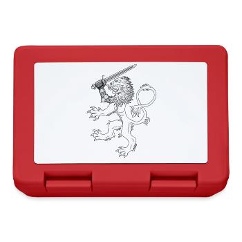 Aalto Asko Kunst Heraldischer Löwe Weiß - Brotdose - Rot - Vorne