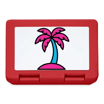 Neon Palme 90er Vaporwave - Brotdose - Rot - Vorne