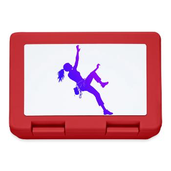 Geschenkidee für die Bergsportlerin mit Bouldering - Brotdose - Rot - Vorne