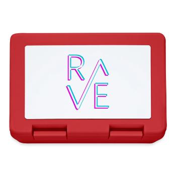 Festival Rave Techno Fête Néon - Boîte à goûter - rouge - Devant