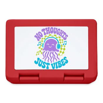 No Thoughts Just Vibes Qualle - Brotdose - Rot - Vorne