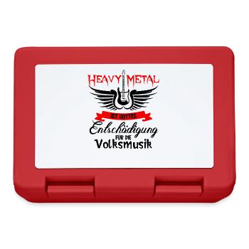Heavy Metal Gottes Entschädigung für Volksmusik - Brotdose - Rot - Vorne