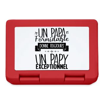 Un Papa Formidable donne un Papy Exceptionnel - Boîte à goûter - rouge - Devant