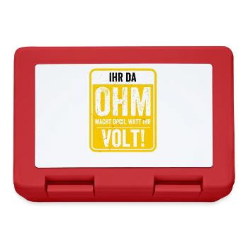 Ihr da OHM macht doch Watt ihr Volt - Elektriker - - Brotdose - Rot - Vorne