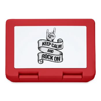 Keep Calm and Rock on Rock Music Gift for Rock - Lunchbox - red - Front