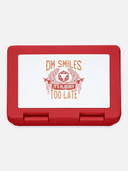 When the DM smiles, it's already too late RPG - Lunchbox - red