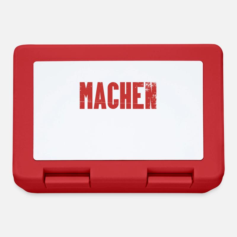 Einfach mal machen, könnte ja gut werden. - Brotdose - Rot