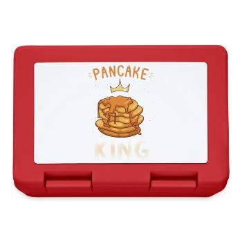 Pancake King Foodies Sweet Dish Crown - Brotdose - Rot - Vorne