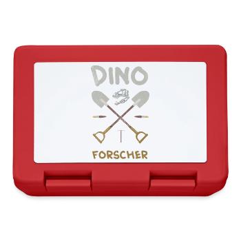 Dinosaurier Forscher Design für Jungs - Brotdose - Rot - Vorne