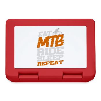Eat Mtb Ride Sleep Repeat Design For Cyclists - Lunchbox - red - Front
