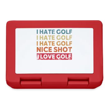 Ich Hasse Golf Schöne Aufnahme Ich Liebe Golf - Brotdose - Rot - Vorne