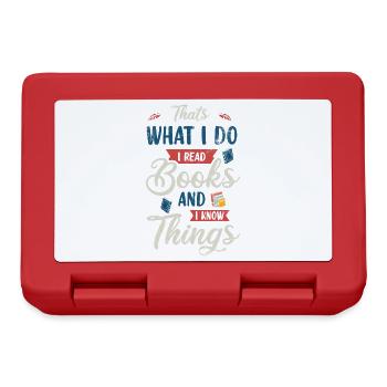 This Is What I Do I Read Books And I Know - Lunchbox - red - Front