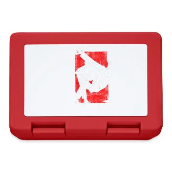 Hajime-design Pour les fans de karaté et d’arts martiaux - Boîte à goûter - rouge - Devant