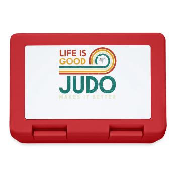 Das Leben Ist Gut, Judo Macht Es Besser - Brotdose - Rot - Vorne