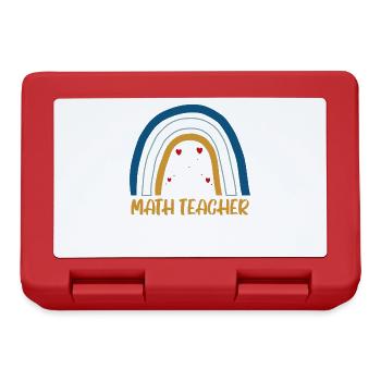 Conception de professeur de mathématiques pour professeur de mathématiques - Boîte à goûter - rouge - Devant