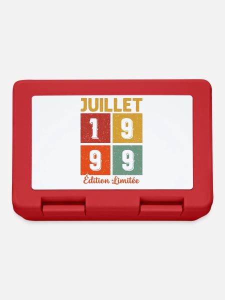 Juillet 1999 Édition limitée Cadeau D'anniversaire - Boîte à goûter - rouge