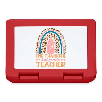 Un design d’enseignant reconnaissant pour la 3ème année - Boîte à goûter - rouge - Devant