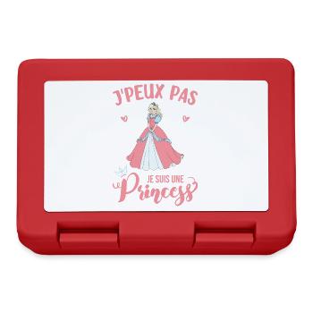 Je suis Une Princesse cadeau - Boîte à goûter - rouge - Devant
