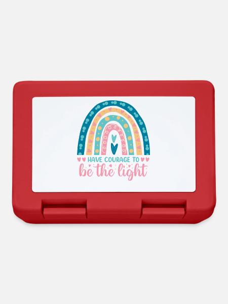 Haben Sie Mut, Das Lichtdesign Für Christen Zu - Brotdose - Rot