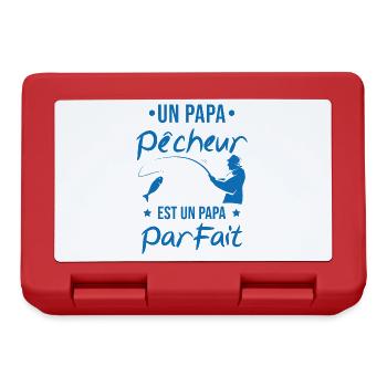 Un papa pêcheur est un papa parfait Cadeau - Boîte à goûter - rouge - Devant